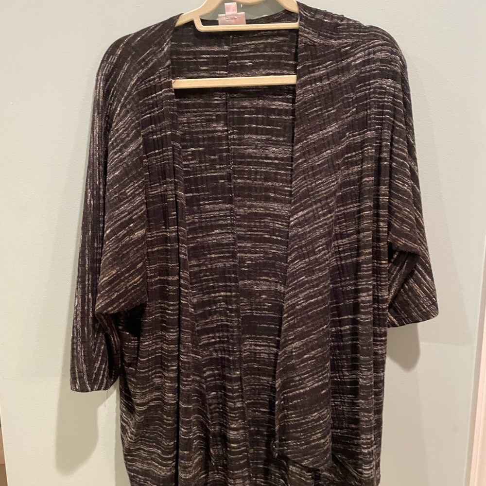 LuLaRoe Black and Gray Cardigan